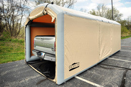 24' Extra Wide Arch Roof 9' High Outdoor Showcase (24x12x7' with 9' Arch) (84" Drive In Height & 120" Drive In Width)