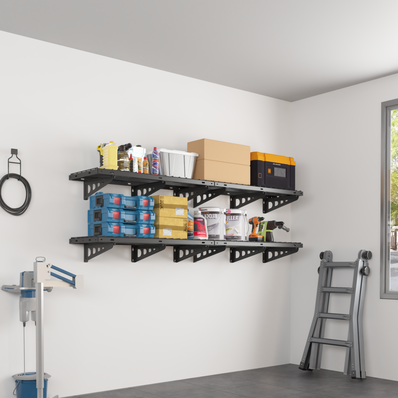 Max Series Heavy Duty Wall Mounted Shelving - Thumbnail 2