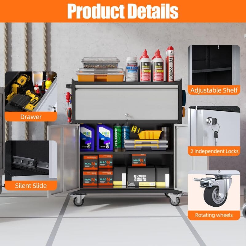 TC2MB  Metal Rolling Cabinet