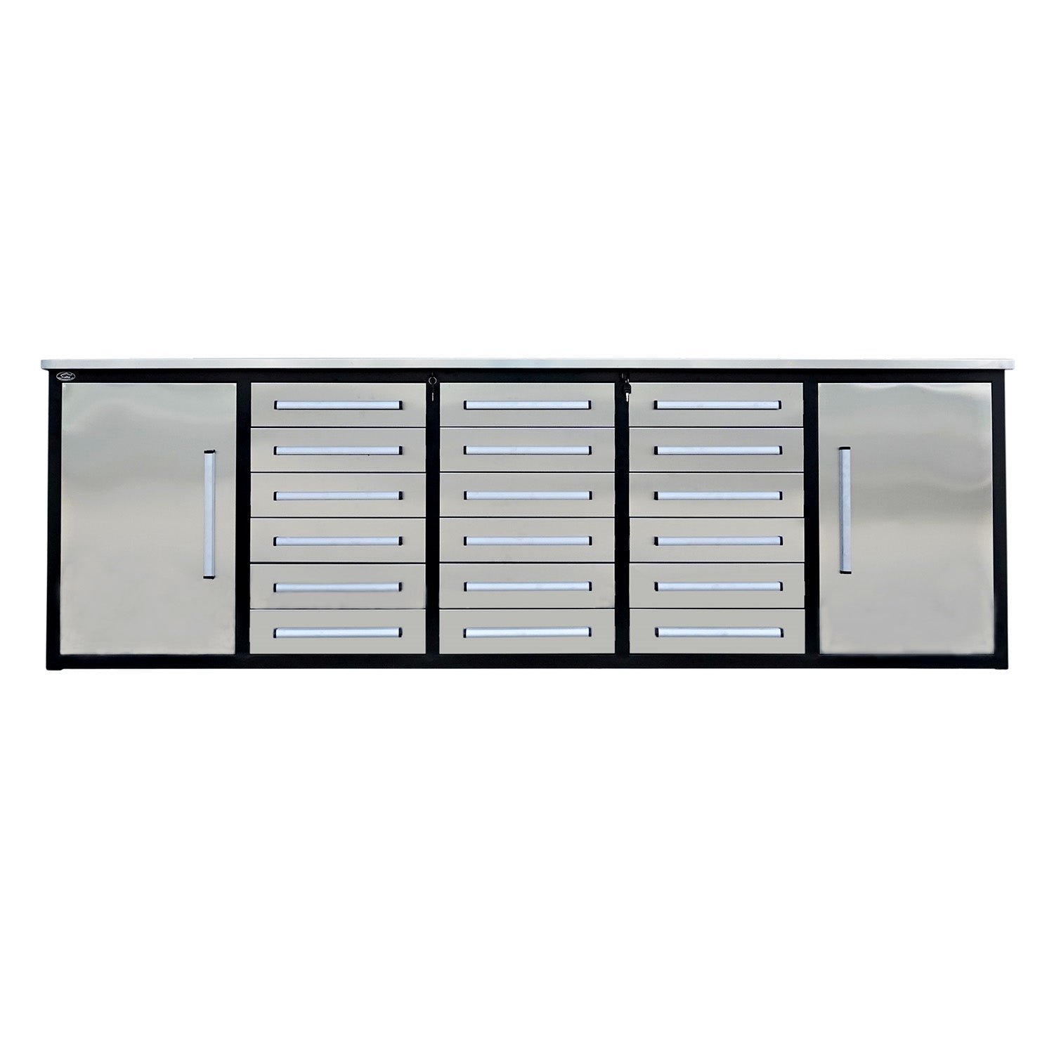 10ft Workbench Cabinet with 18 Drawers & 2 Cabinets - Garage Rebel