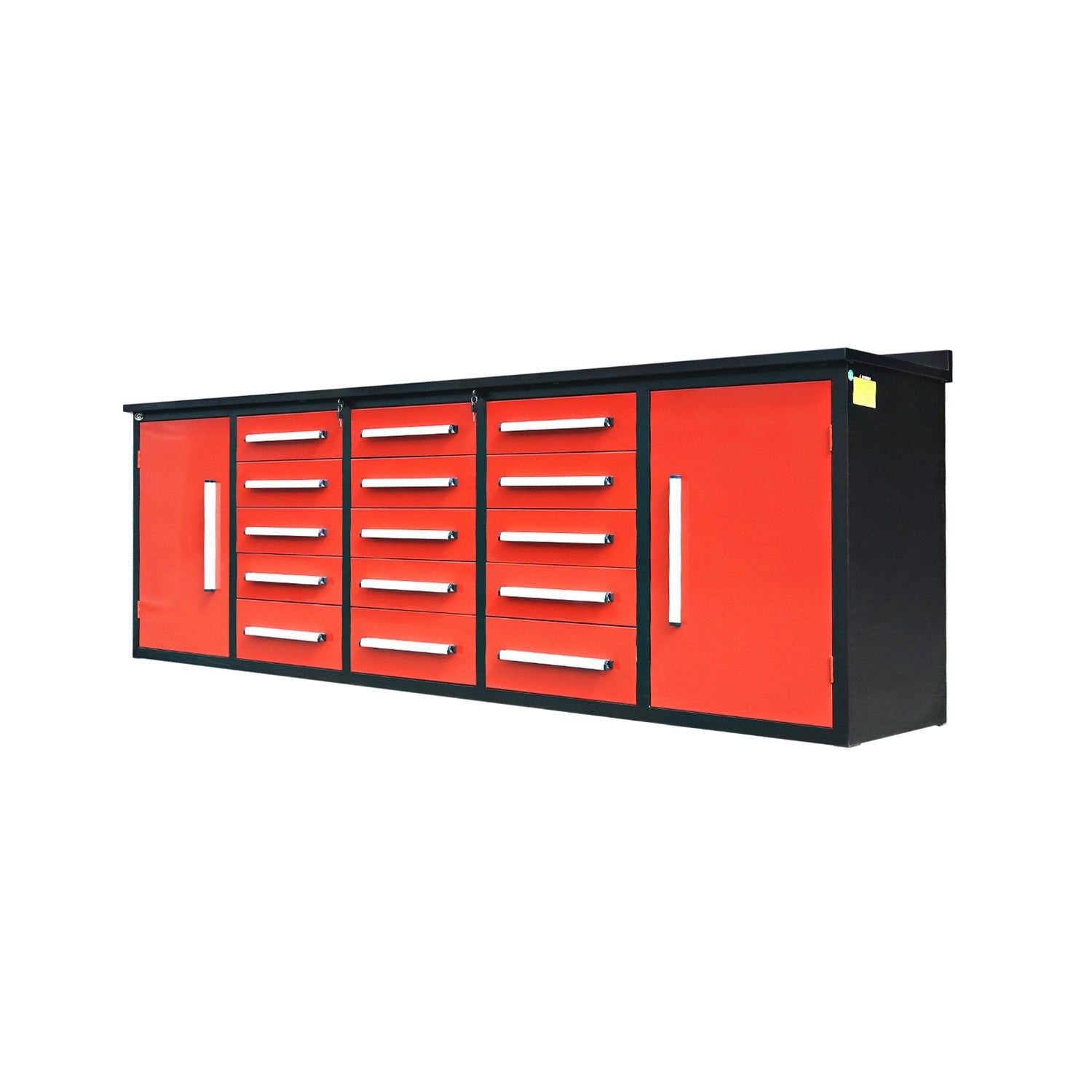 10ft Workbench Storage Cabinet with 15 Drawers & 2 Cabinets - Garage Rebel