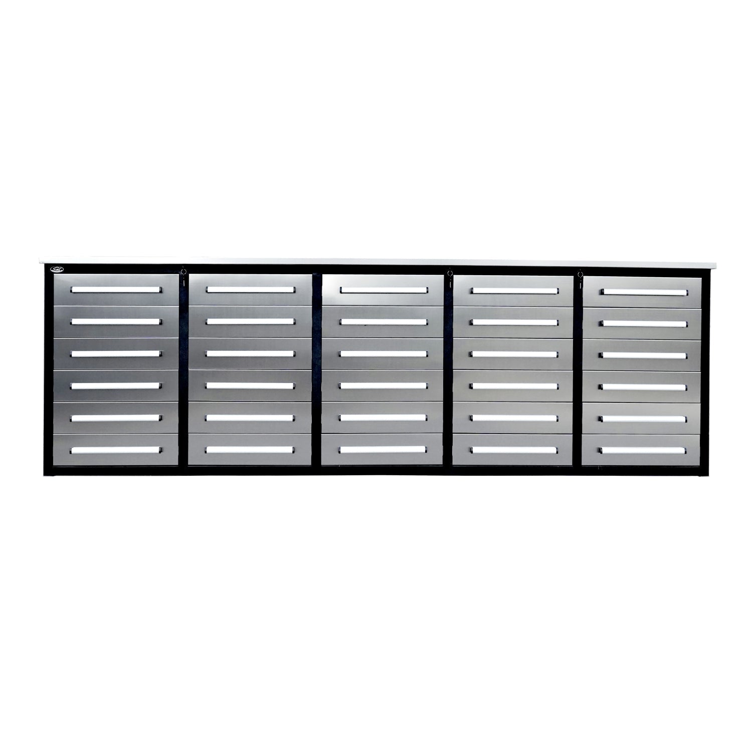 10ft Workbench Storage Cabinet with 30 Drawers - Garage Rebel
