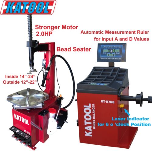 Combo 8: Tire Changer KT810 & Wheel Balancer KT-B760 w/ adaptors