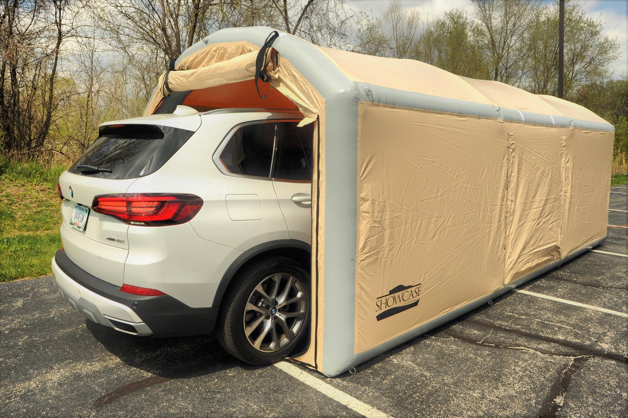 20' Arched Roof 8' High Outdoor Showcase (20x10x6' with 8' Arch) (72" Drive In Height & 96" Drive In Width) BACKORDER ETA 9 - 20 - Garage Rebel