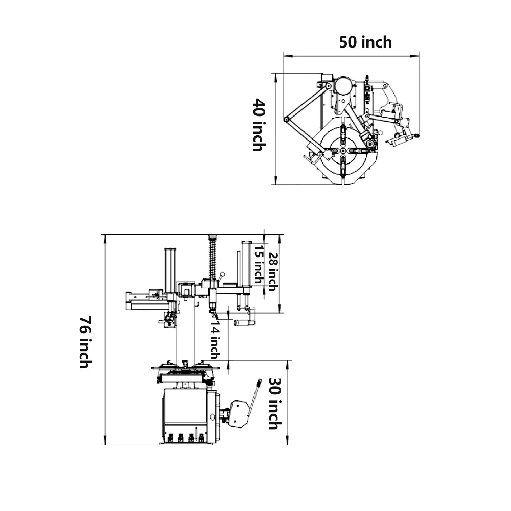Combo 10: Tire Changer KT-T830 & Wheel Balancer KT-B750