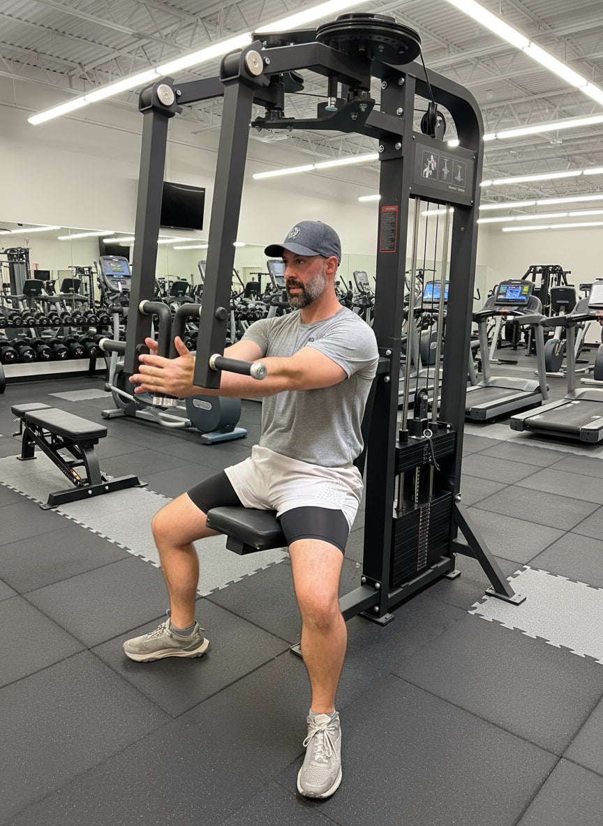 Selectorized Pec Fly & Rear Delt Fly (Pec Deck) w/ 250lb weight stacks (New)