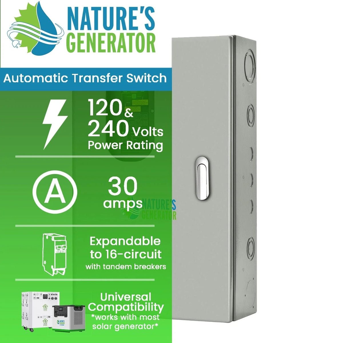 30A Automatic Generator Transfer Switch - Garage Rebel