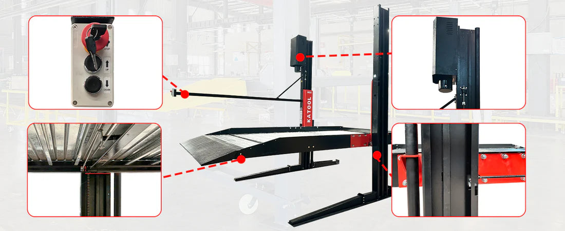 KT-P2700 2 post floor plate parking lift -2 column parking lift car parking lift 6600 LBS