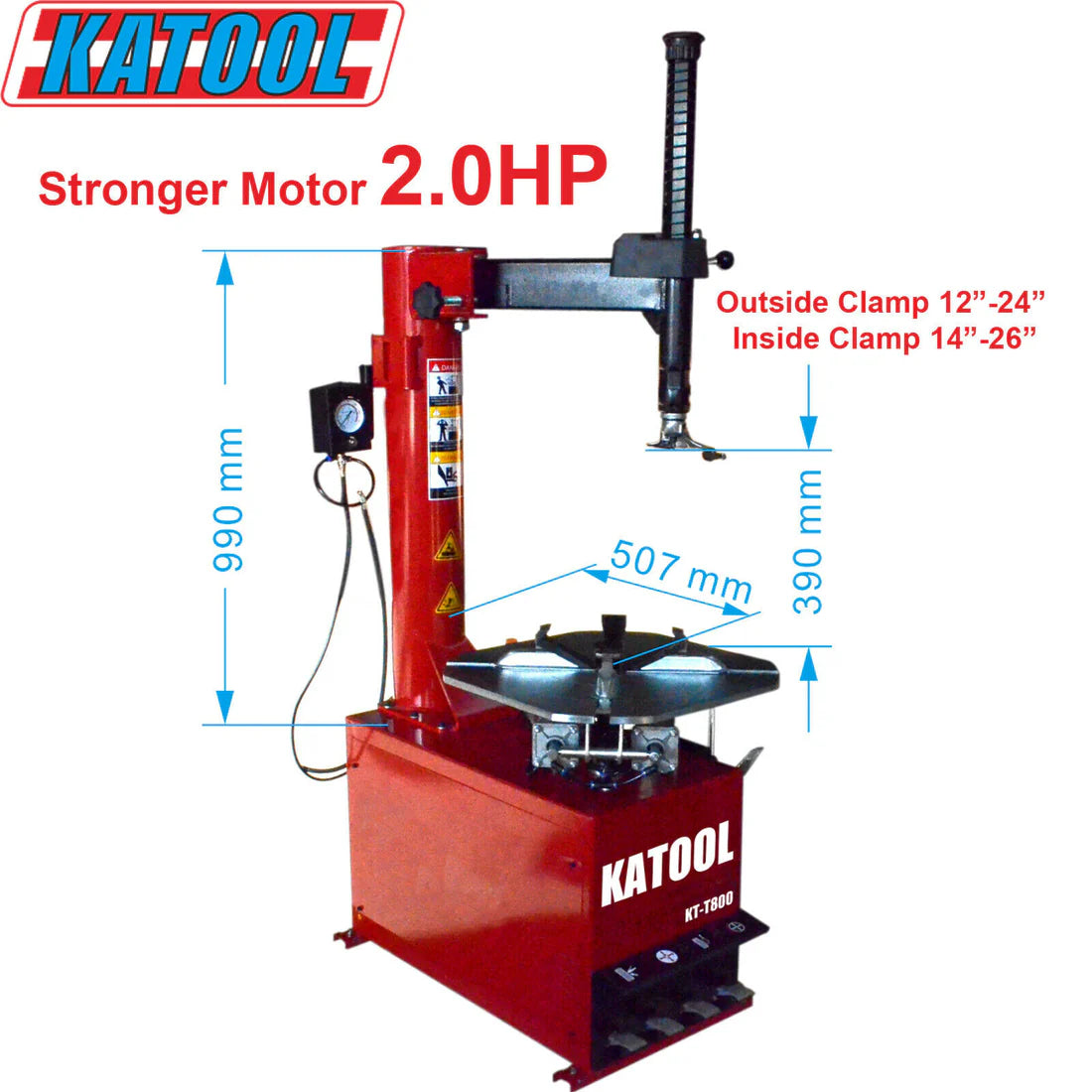 Katool KT-T800 & KT-B760 Tire Changer and Balancer Combo w/ adaptors