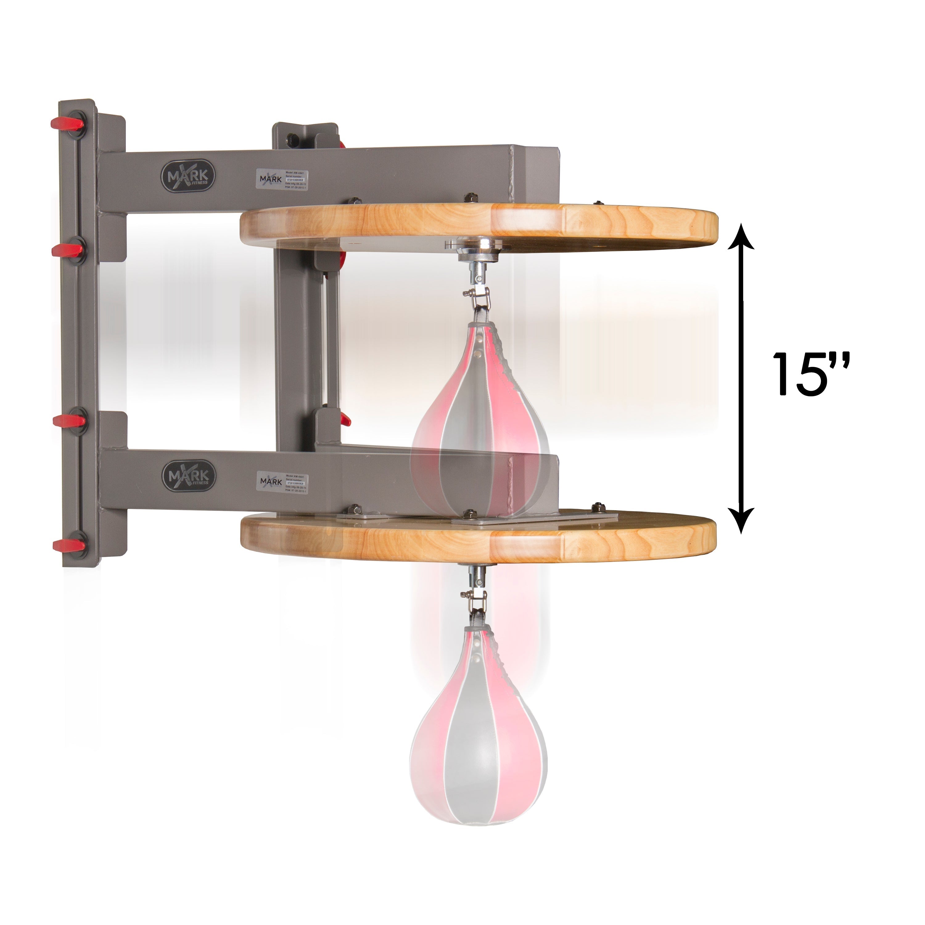 Wall Mounted Speed Bag Platform with Shackle Swivel for MMA and Boxing
