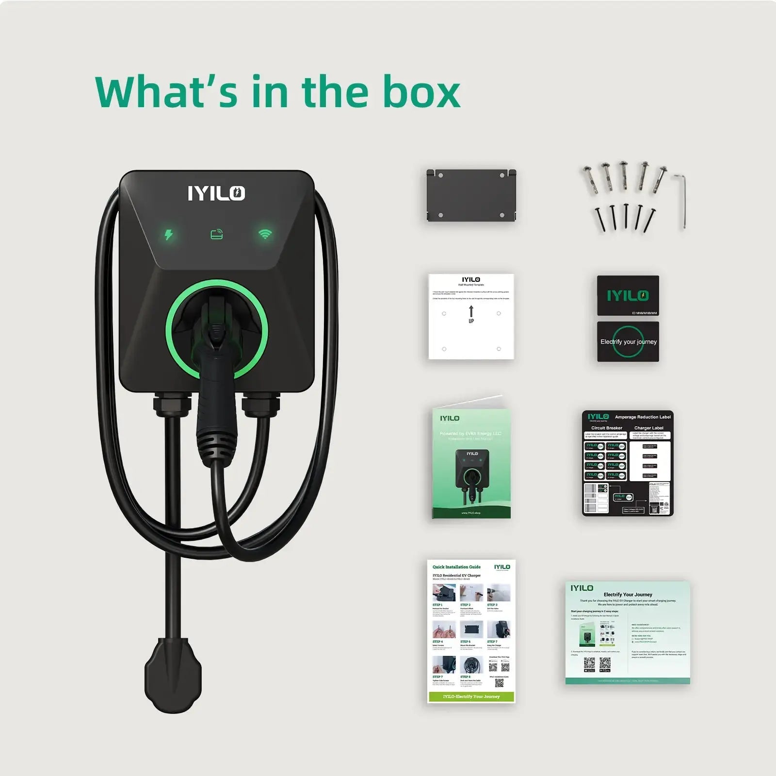 IYILO Level 2 EV Charger Plug In (40A)