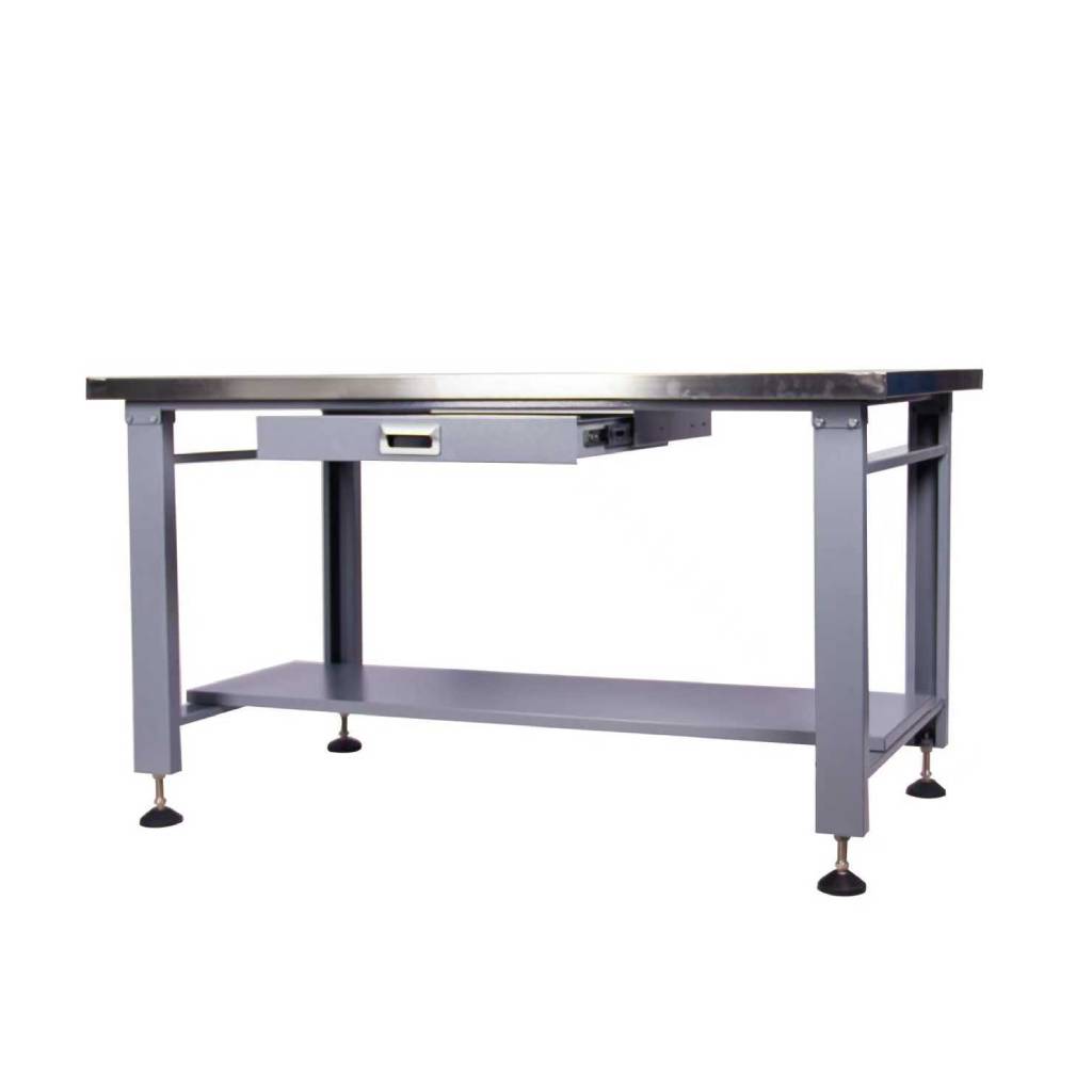 59 inch Large Heavy Duty Machine Teardown Table with Drain Hole - Garage Rebel
