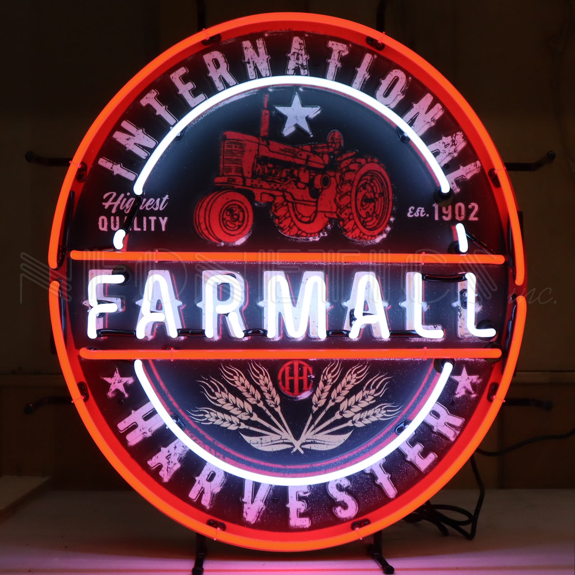 IH FARMALL TRACTOR 1902 NEON SIGN