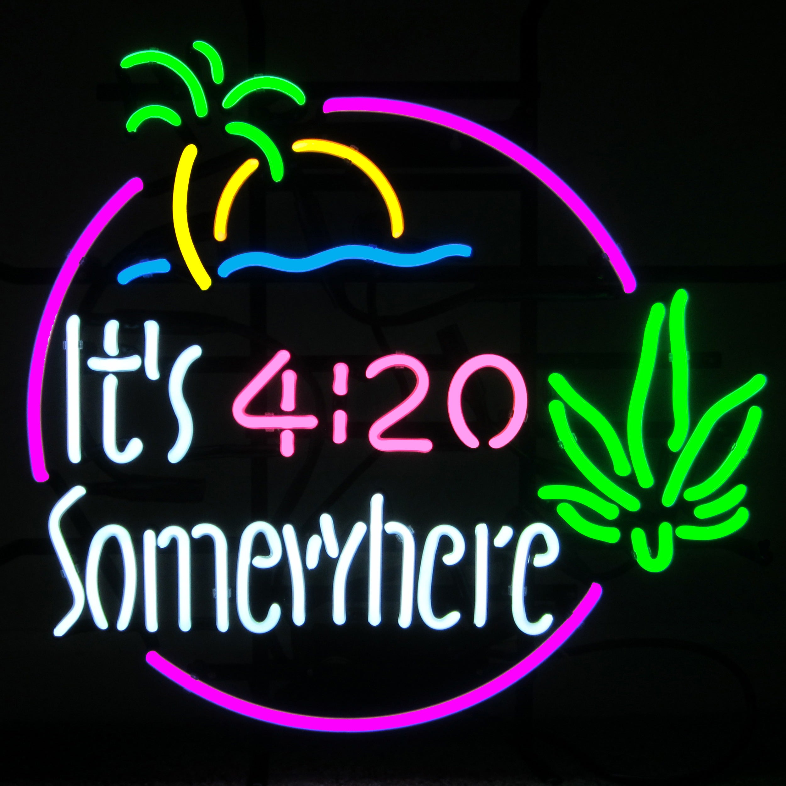 IT'S 4:20 SOMEWHERE ISLAND NEON SIGN