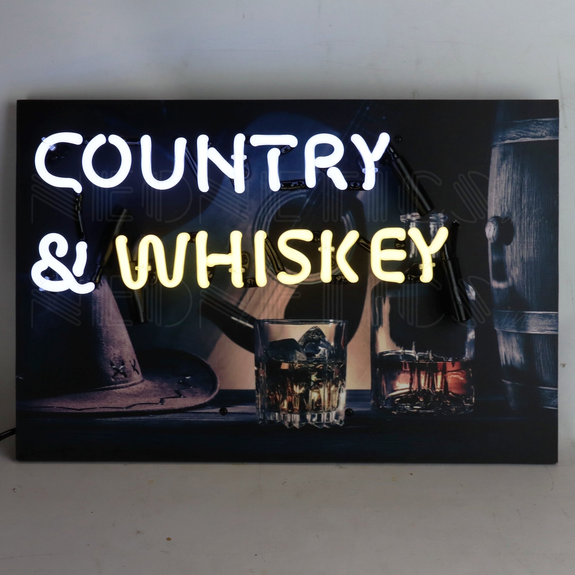 JUNIOR COUNTRY & WHISKEY NEON SIGN