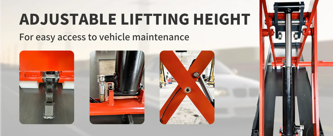 KT-X90E - 8000 lbs Mid Rise Scissor Lift  Electric 110v 47'' Release Auto Lift Car Lift