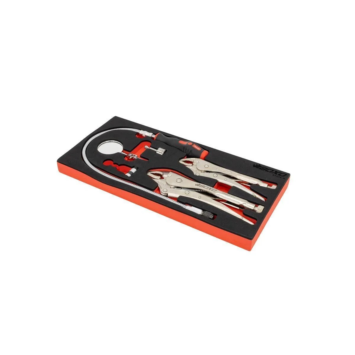 6 - Piece Locking Plier & Interchangeable Head 1/4" Flexible Driver Set | 1/3rd EVA Foam - Garage Rebel