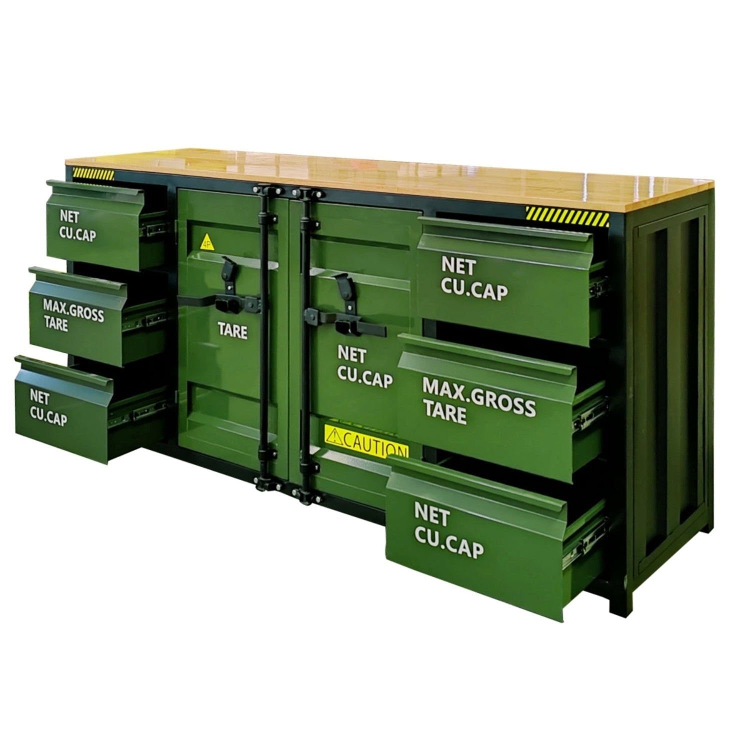 6.5ft Workbench Cabinet with 6 Drawers