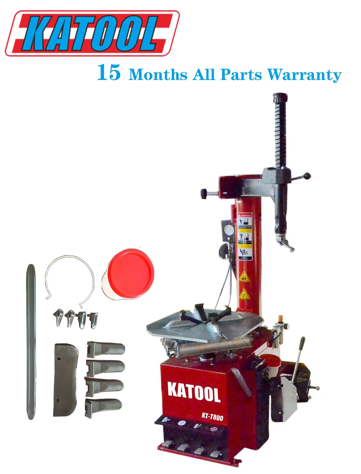 KT-T800 Wheel Clamp Tire Changer Machine 12"-24" Rims