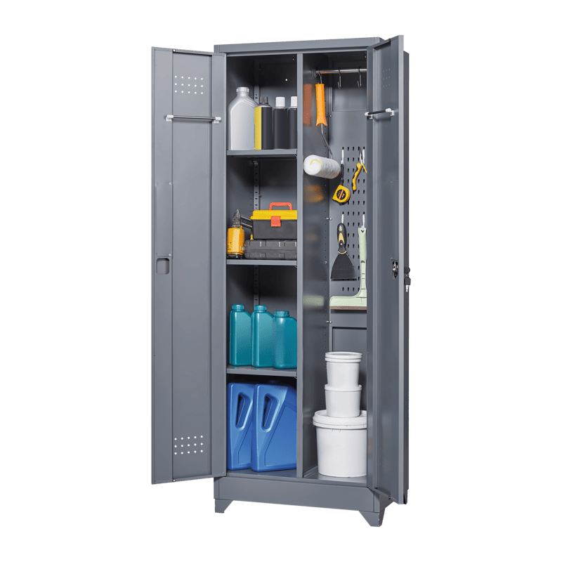 SC1H Classic Metal Storage Cabinet with Shelves and Hanging Rod