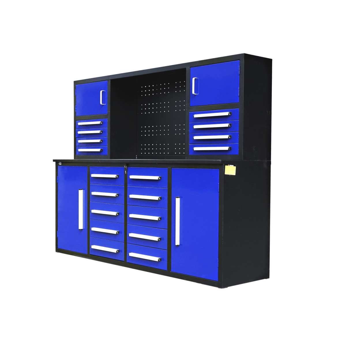 7 ft Garage Cabinet (18 Drawers & 4 Cabinets & Pegboard) - Garage Rebel