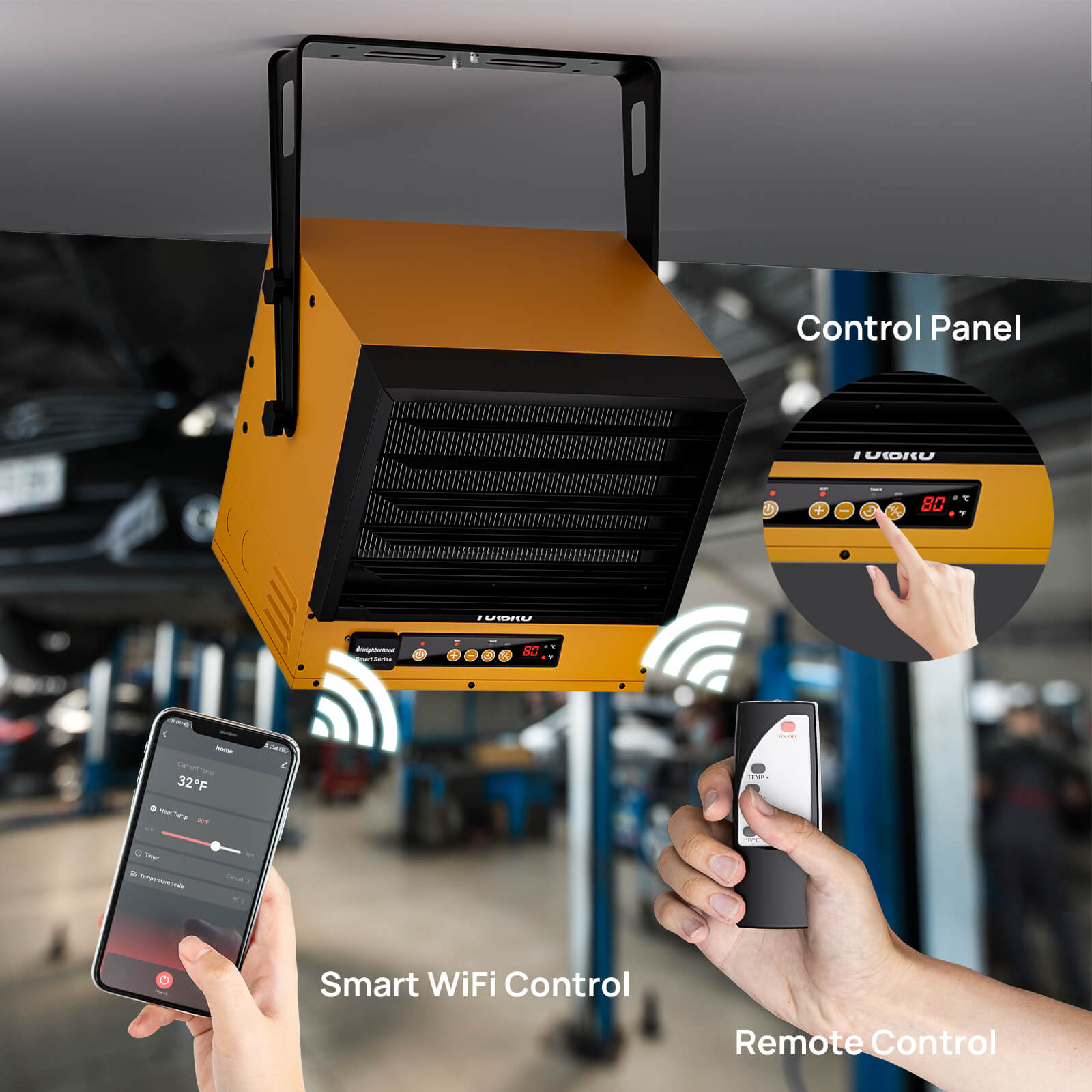 Neighborhood GH10K & GH15K Smart Garage Heater - WiFi Enable