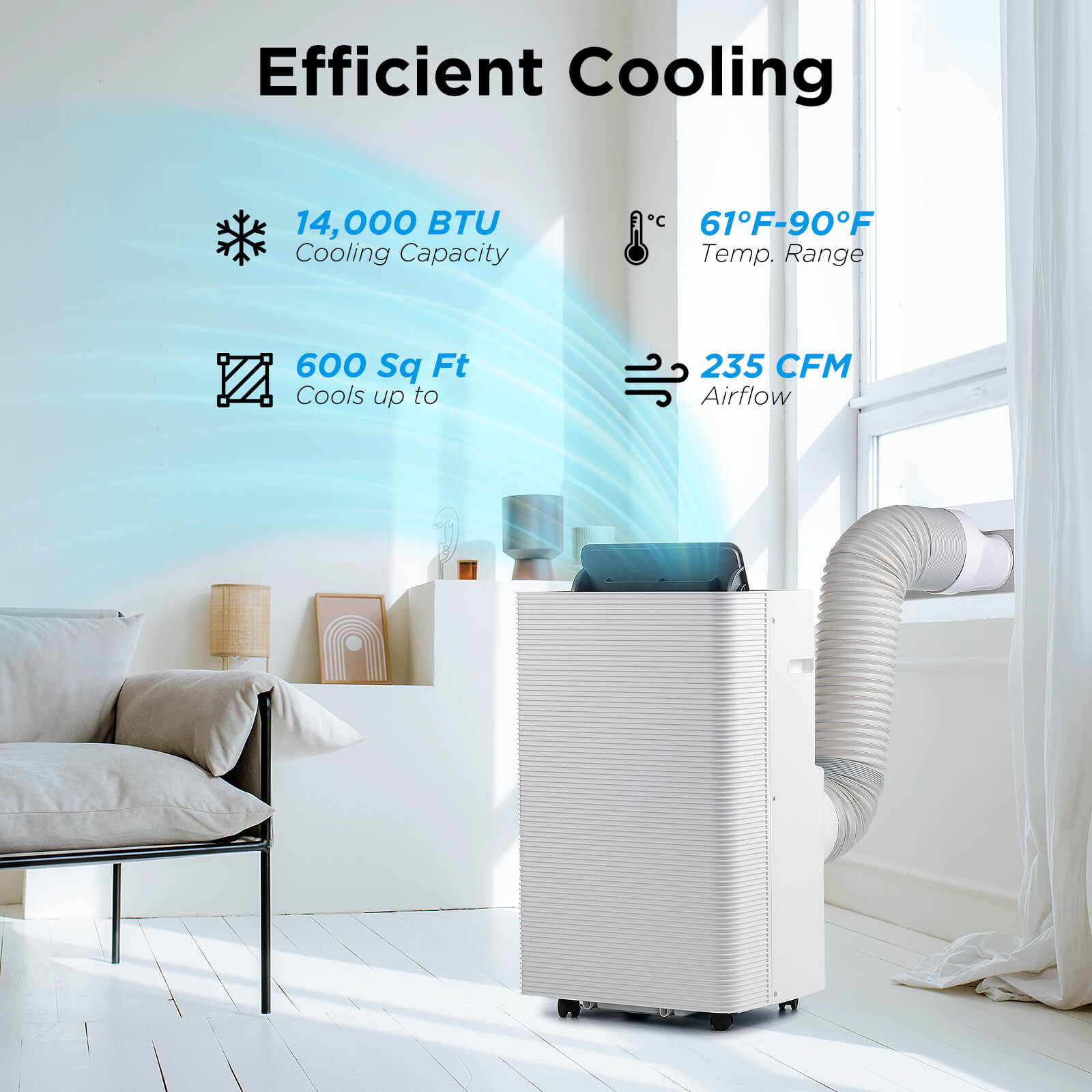 Finnmark 14,000 BTU Smart Portable Air Conditioner
