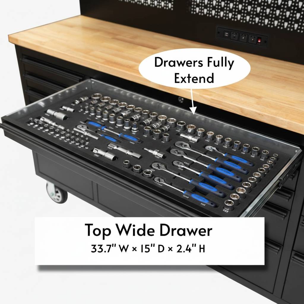72 inch Rolling Garage Cabinets with Pegboard - Garage Rebel