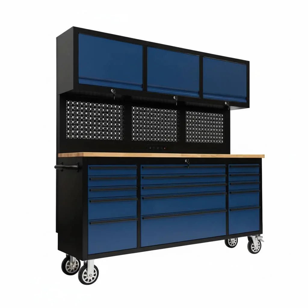 72 inch Rolling Garage Cabinets with Pegboard - Garage Rebel