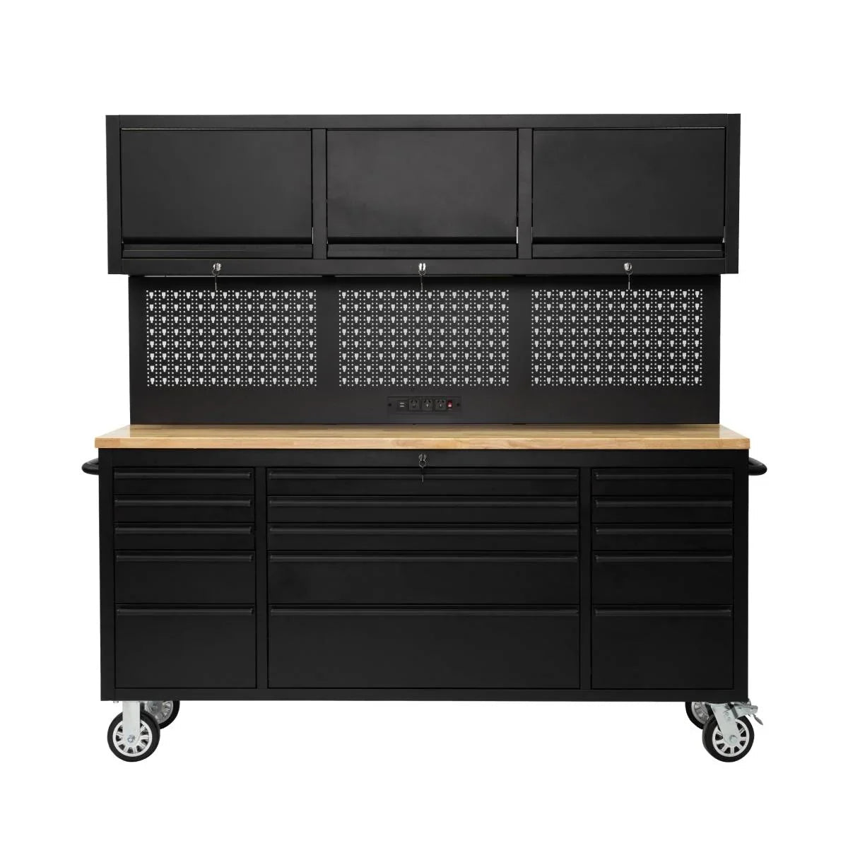 72 inch Rolling Garage Cabinets with Pegboard - Garage Rebel