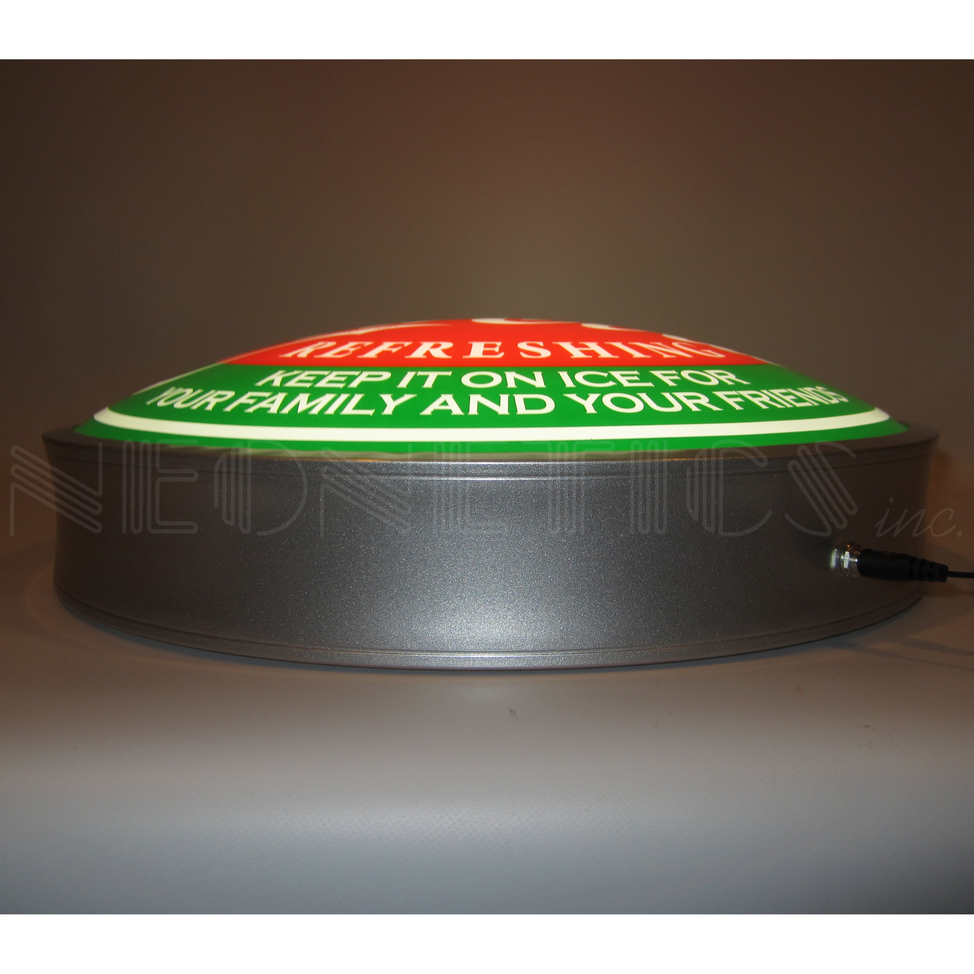 COCA-COLA EVERGREEN 15 INCH BACKLIT LED LIGHTED SIGN