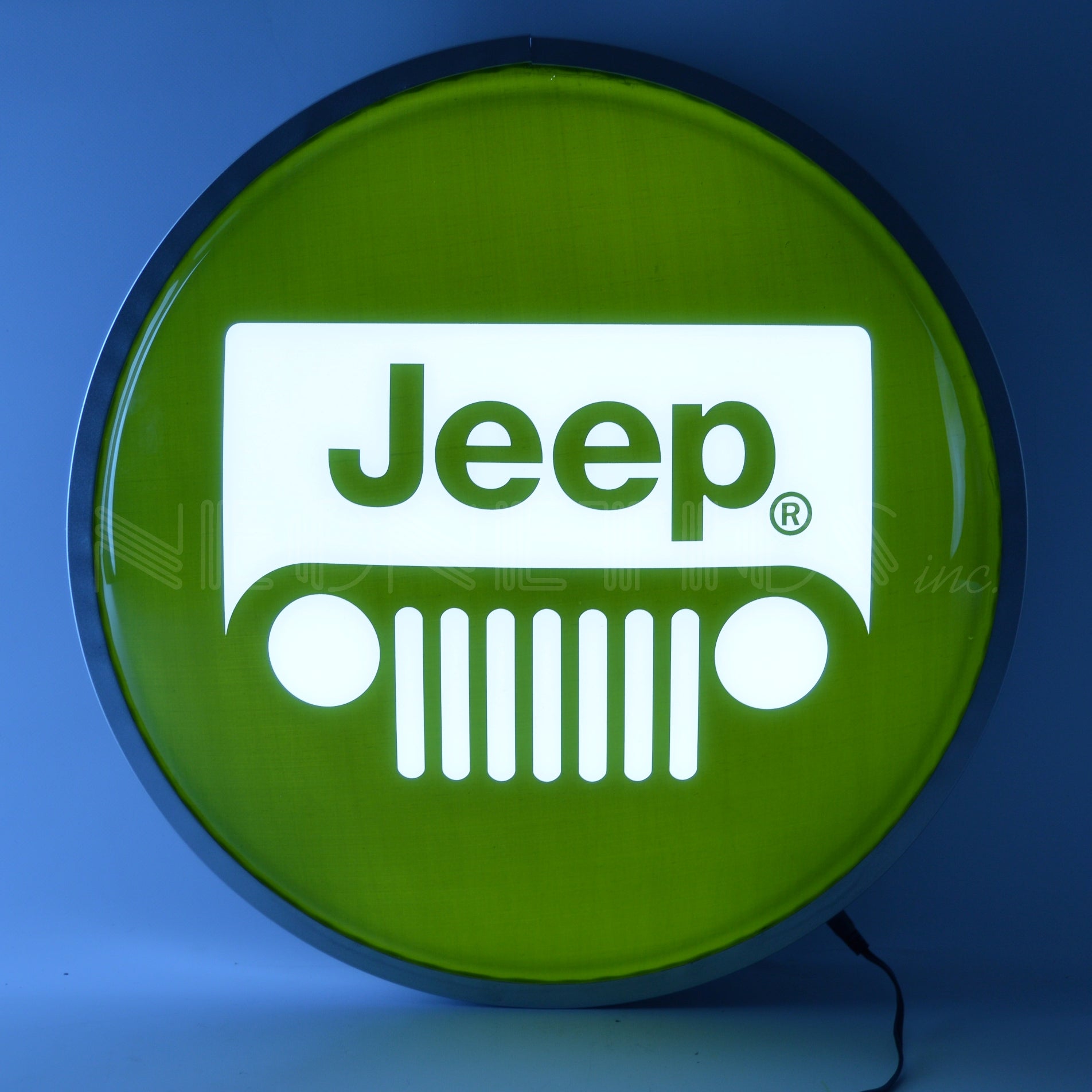 JEEP GREEN 15 INCH BACKLIT LED LIGHTED SIGN