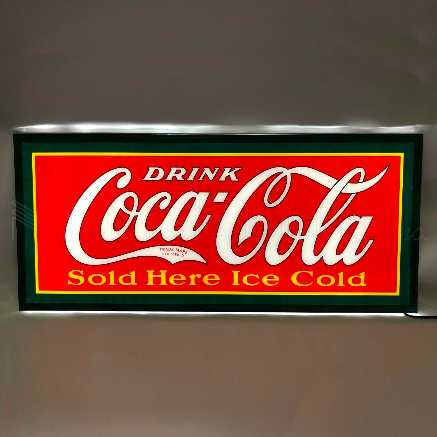 SLIM LED - DRINK COCA-COLA SOLD HERE ICE COLD SLIM LED SIGN