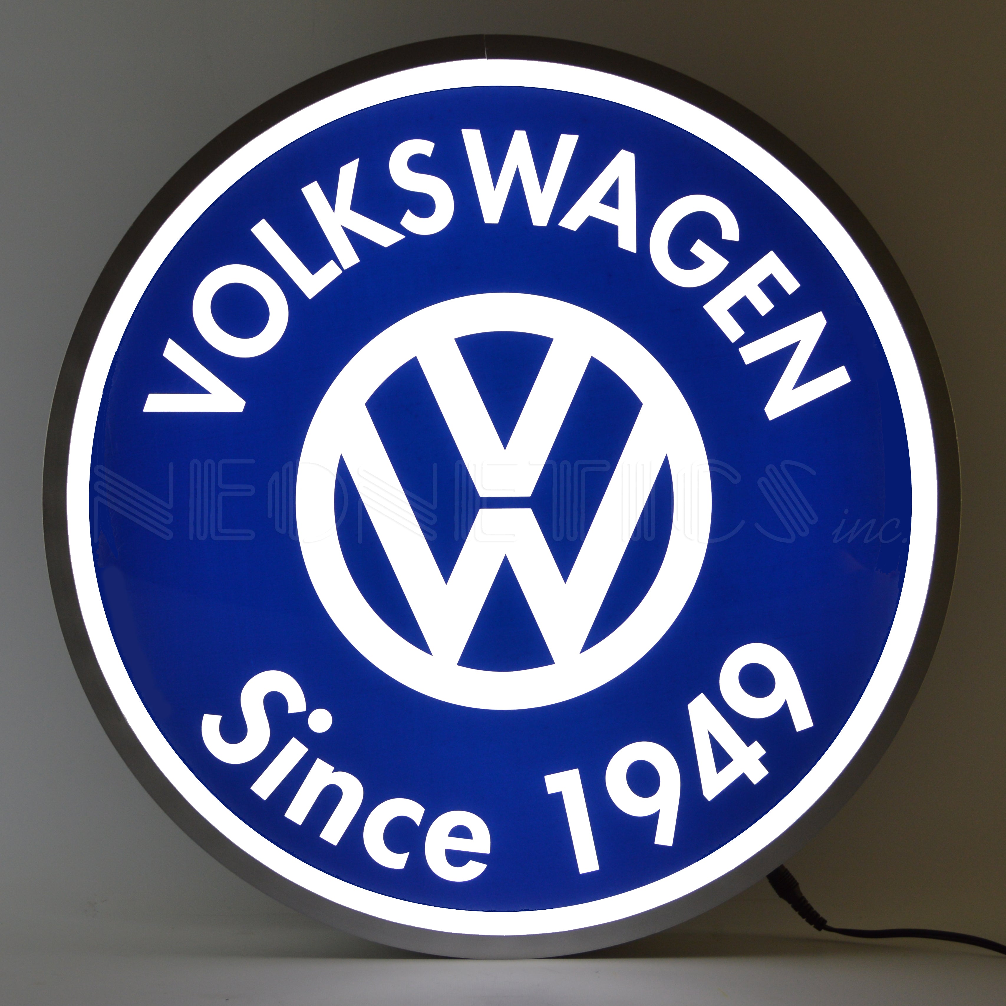 VOLKSWAGEN SINCE 1949 BACKLIT 15 INCH LED LIGHTED SIGN
