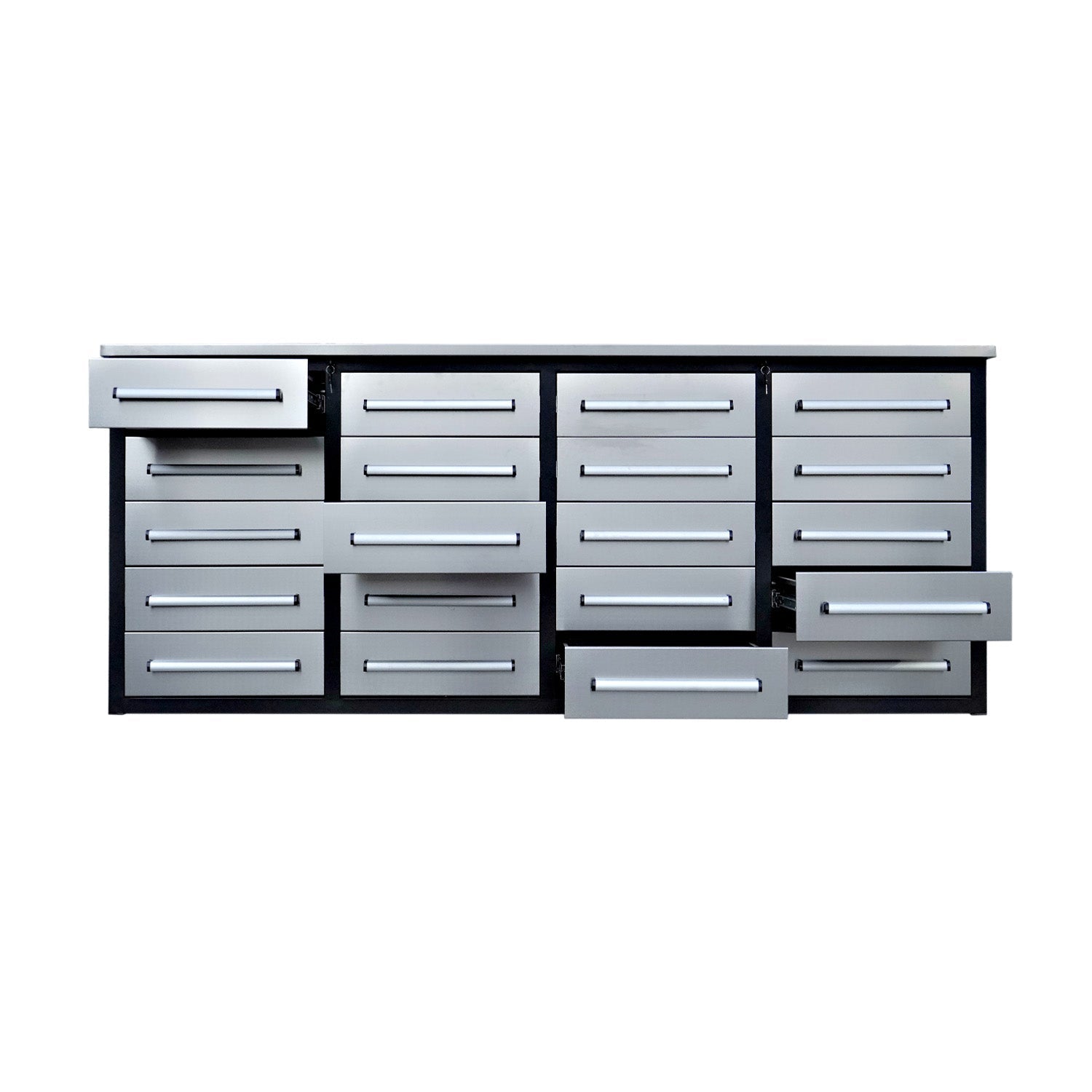 7ft Heavy Duty Workbench Cabinet with 20 Drawers - Garage Rebel