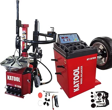 Combo 5: Tire Changer KT-T850 & Wheel Balancer KT-B700 w/ adaptors