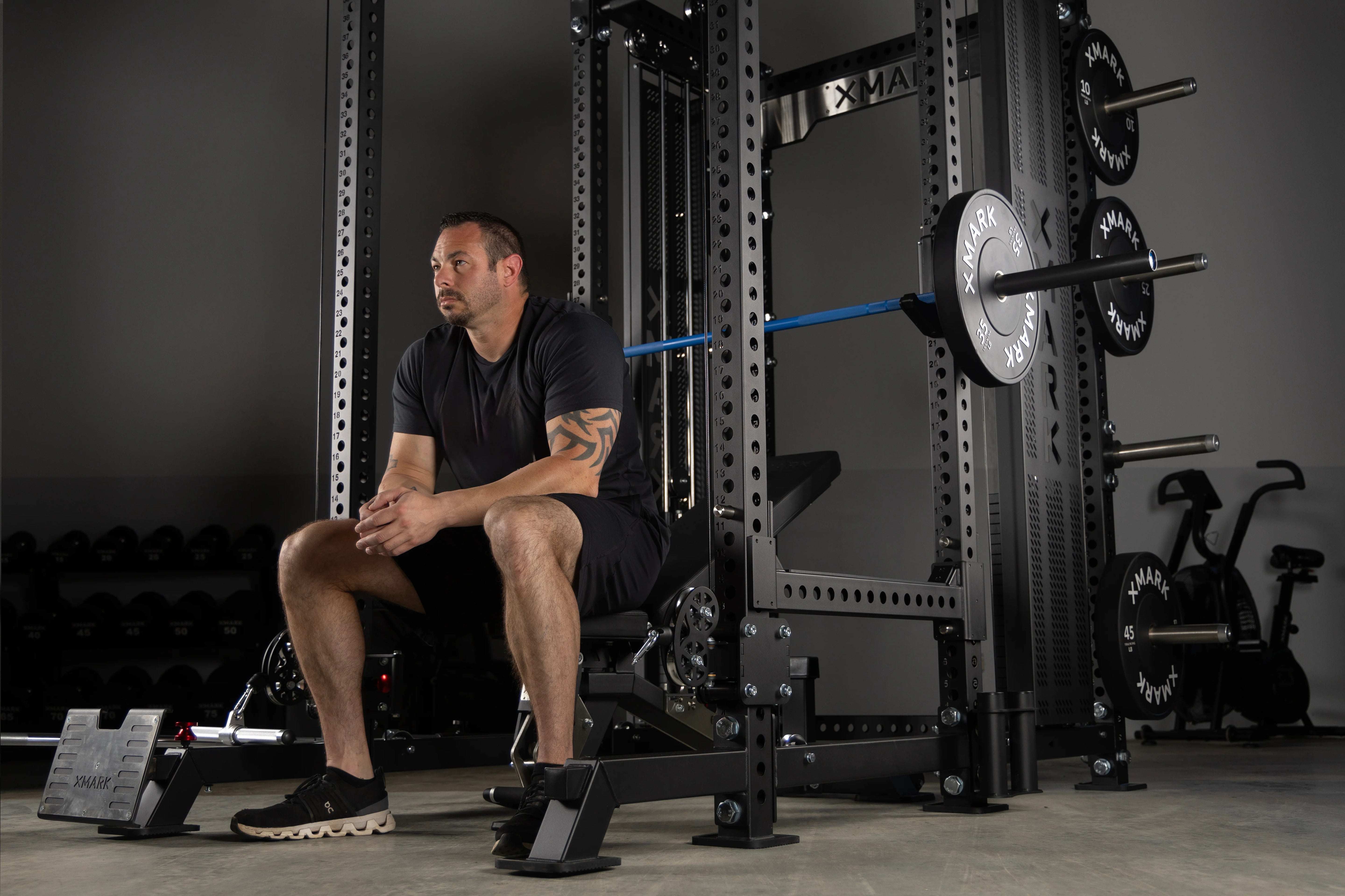 Commercial Power Rack Cable Machine, 440 lbs Total Stack Weight