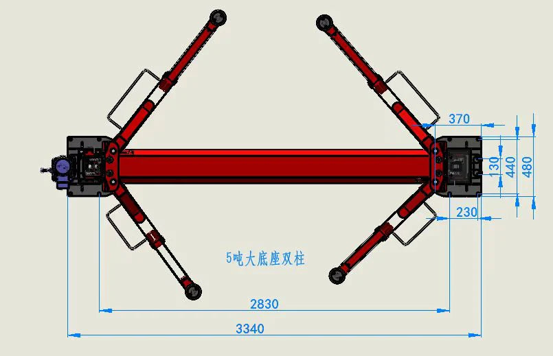 12000 Lbs Two Post Lift Single Lock Release Auto lift Car lift KT-H120D