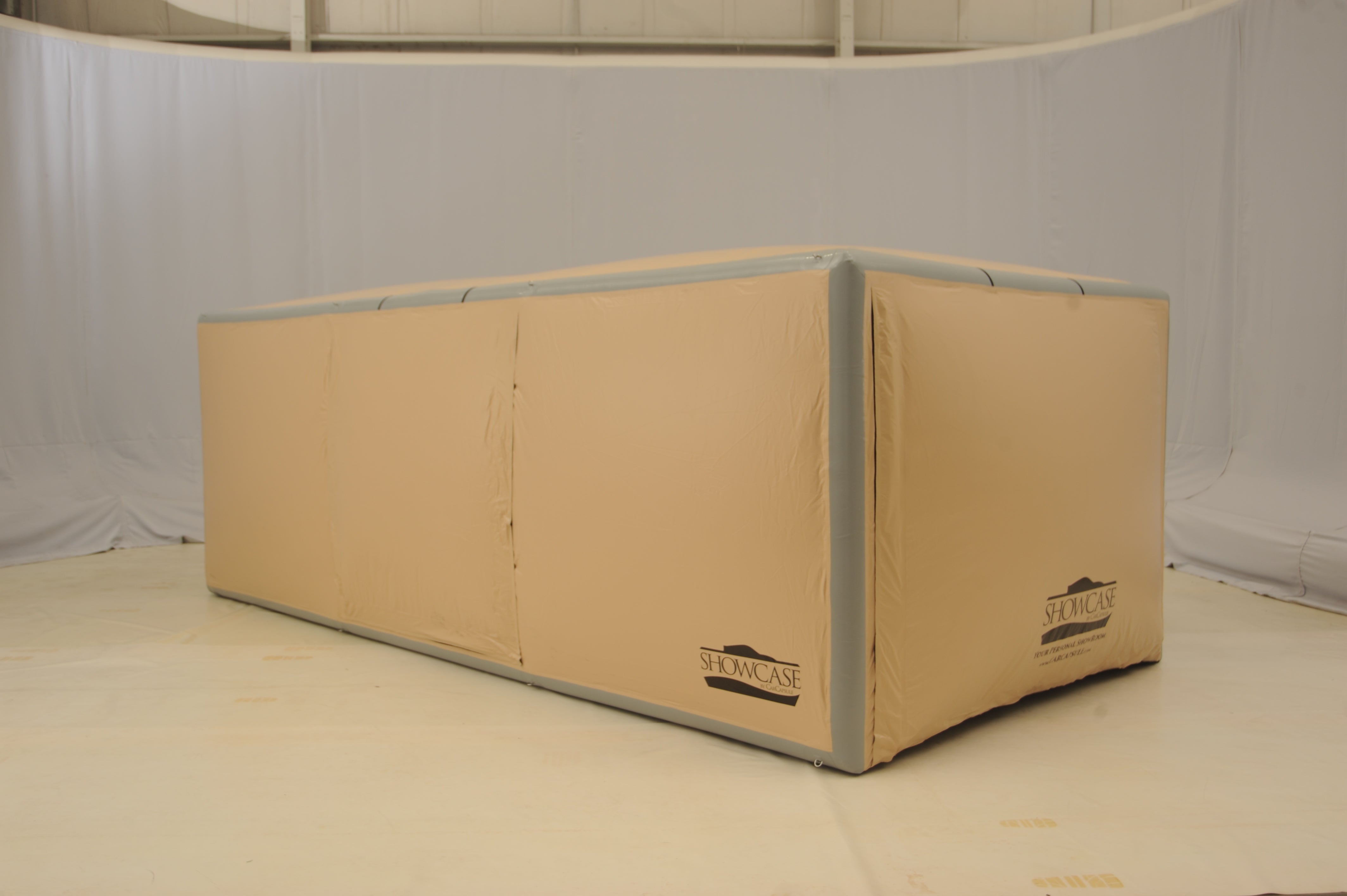 18' Oudoor Showcase Square Design Flat Roof 8" Tubes Car Port Model