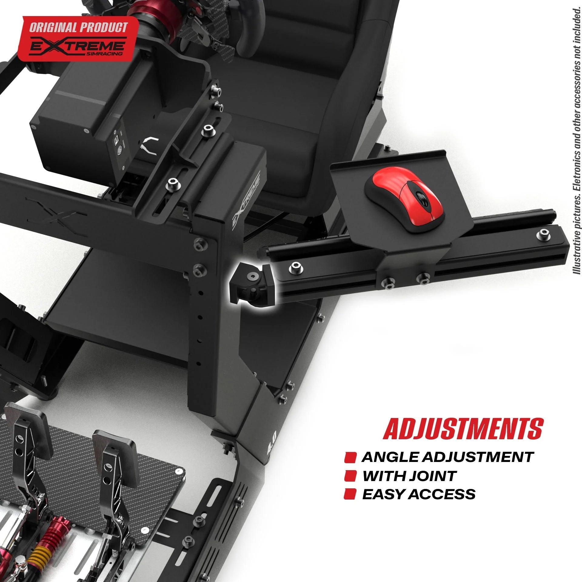 ARTICULATED KEYBOARD AND MOUSE TRAY FOR CHASSIS 4.0