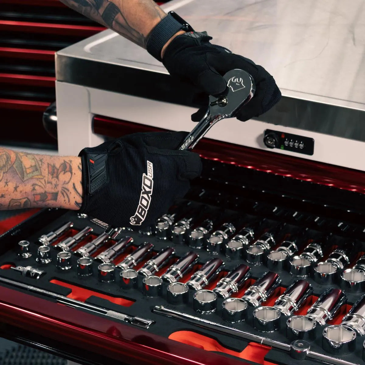 BOXO USA Mechanic Gloves – Touchscreen Compatible, High Durability Work Gloves