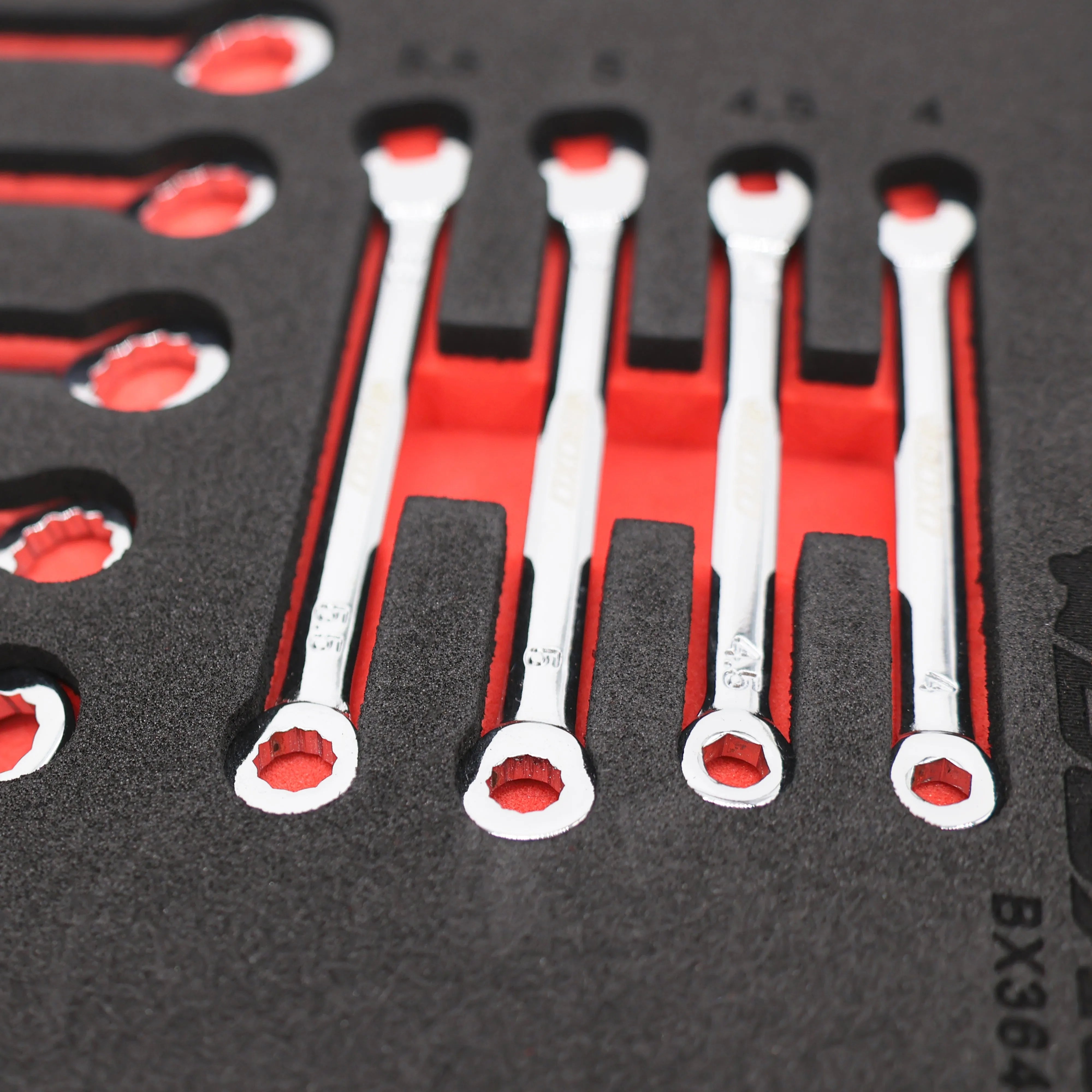 10-Piece Metric Mini Open Box End Combination Wrench Set | 1/9 Drawer EVA Foam