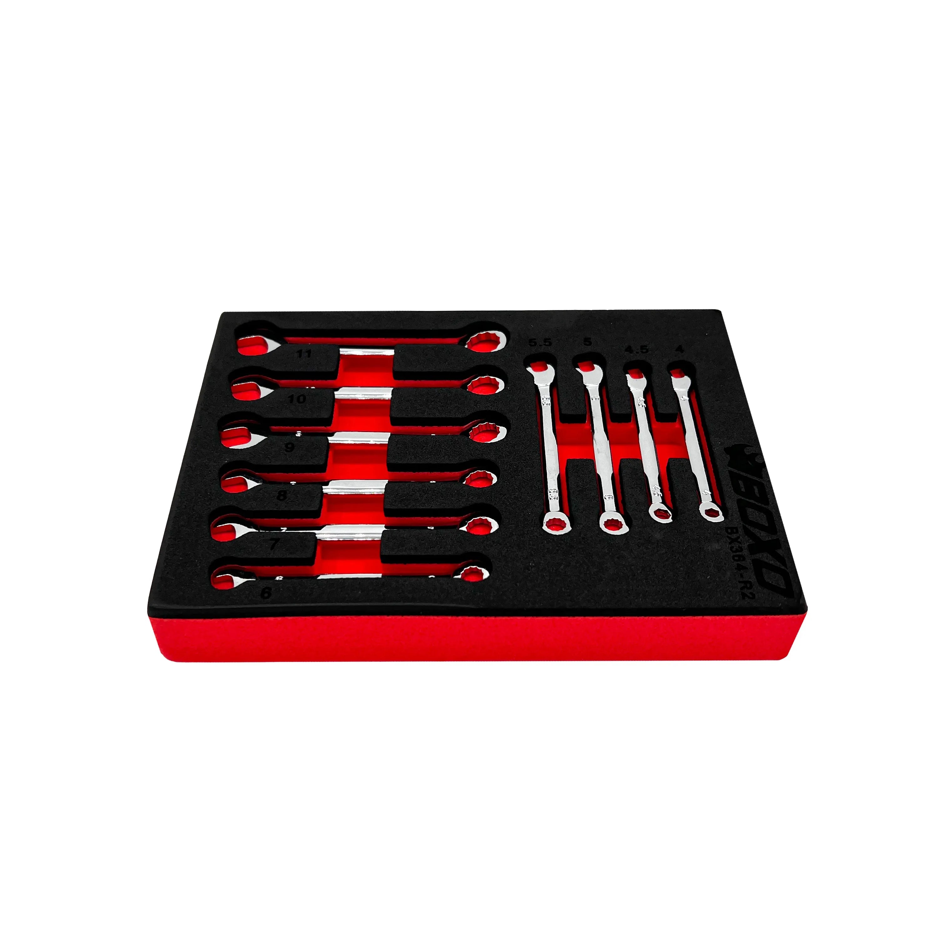 10-Piece Metric Mini Open Box End Combination Wrench Set | 1/9 Drawer EVA Foam