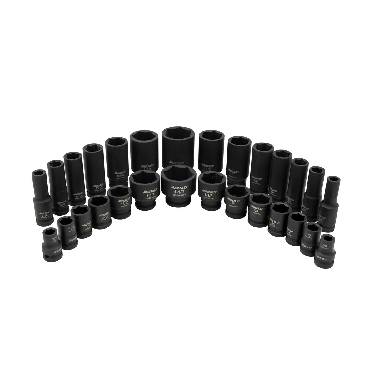 28-Piece 1/2" Drive SAE Impact Socket Set | 2/3 Drawer EVA Foam