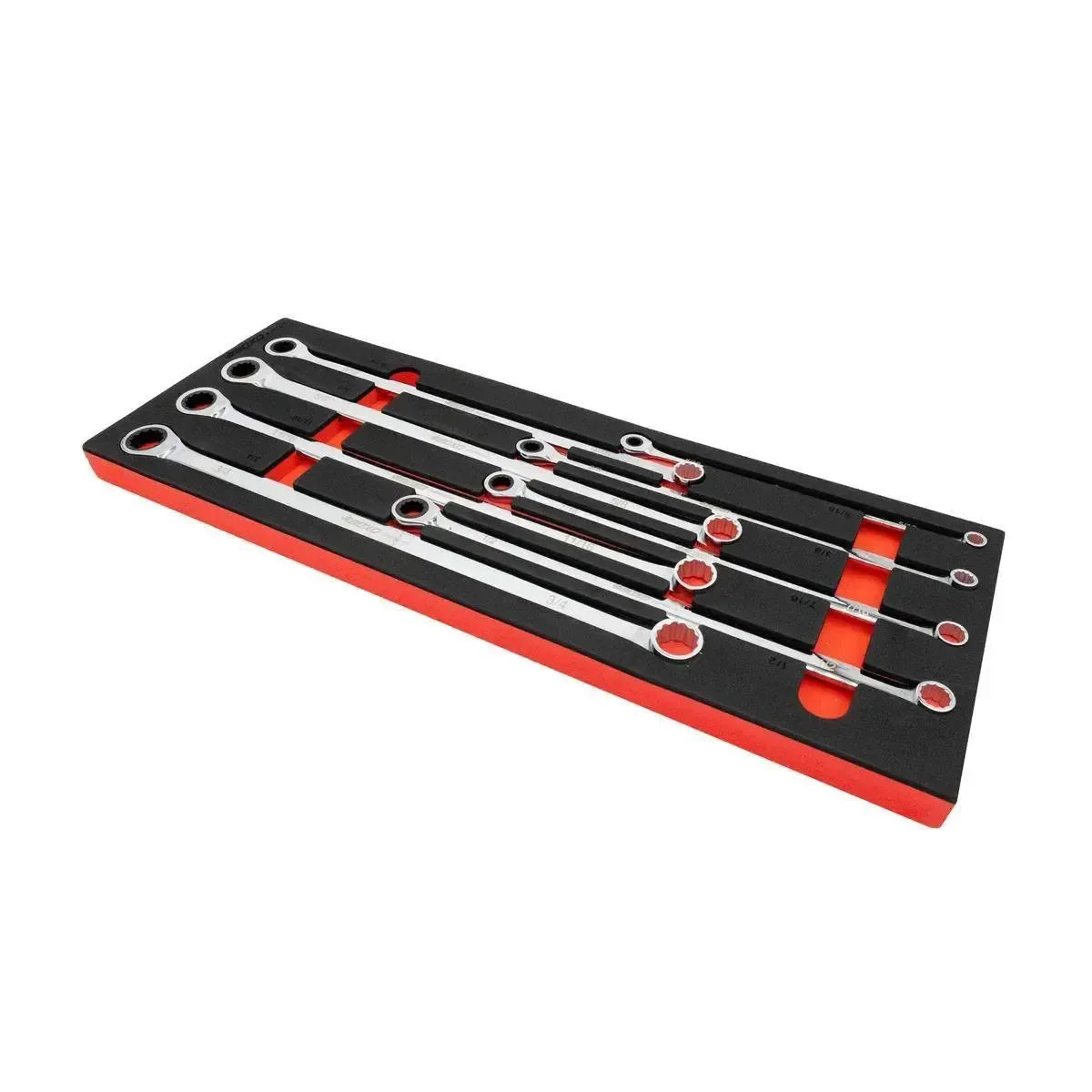 8-Piece SAE Extra Long Ratcheting Box Spanner Set | 1/2 Drawer EVA Foam