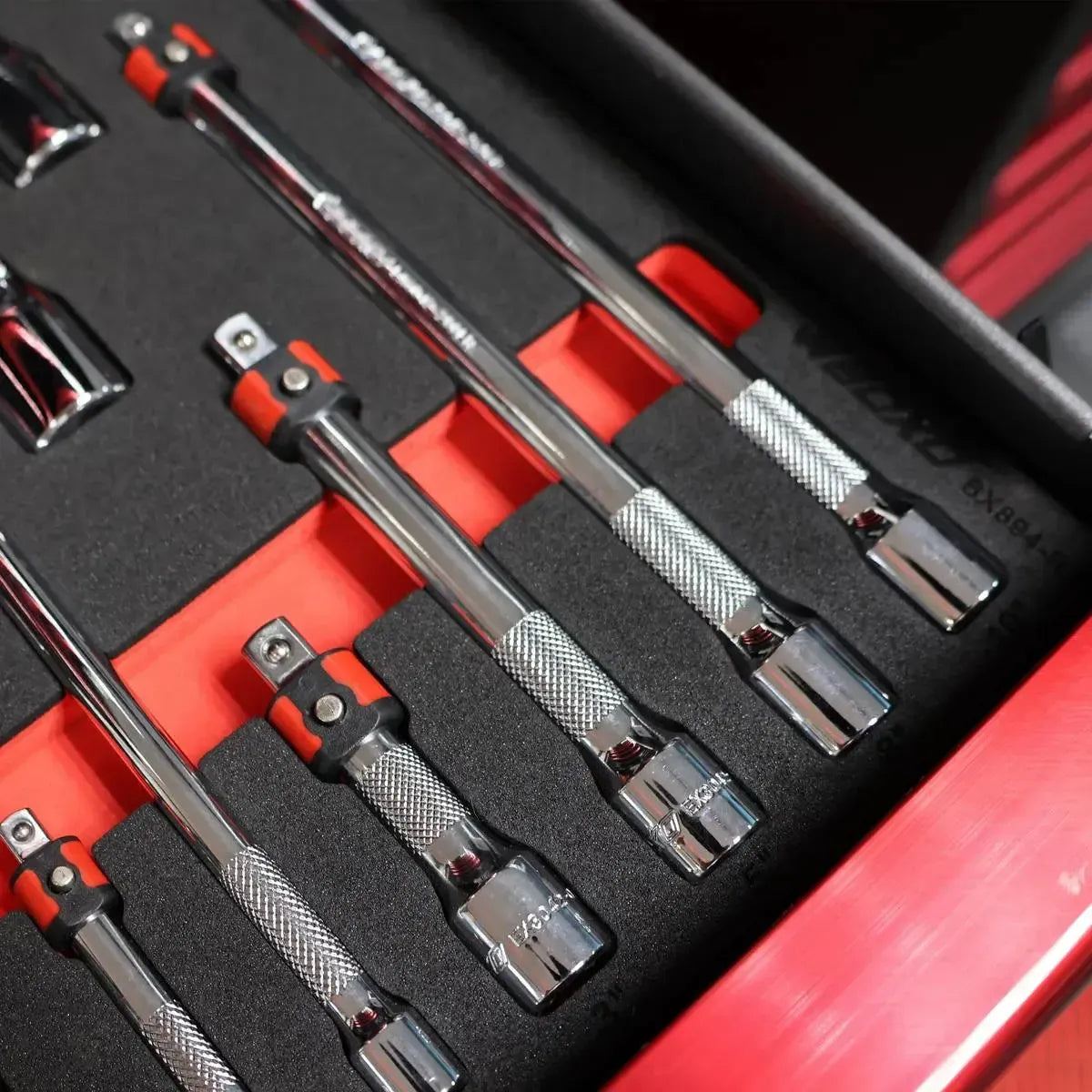 11-Piece Master Quick Release Locking Extension Bar Set | 1/3 Drawer EVA Foam