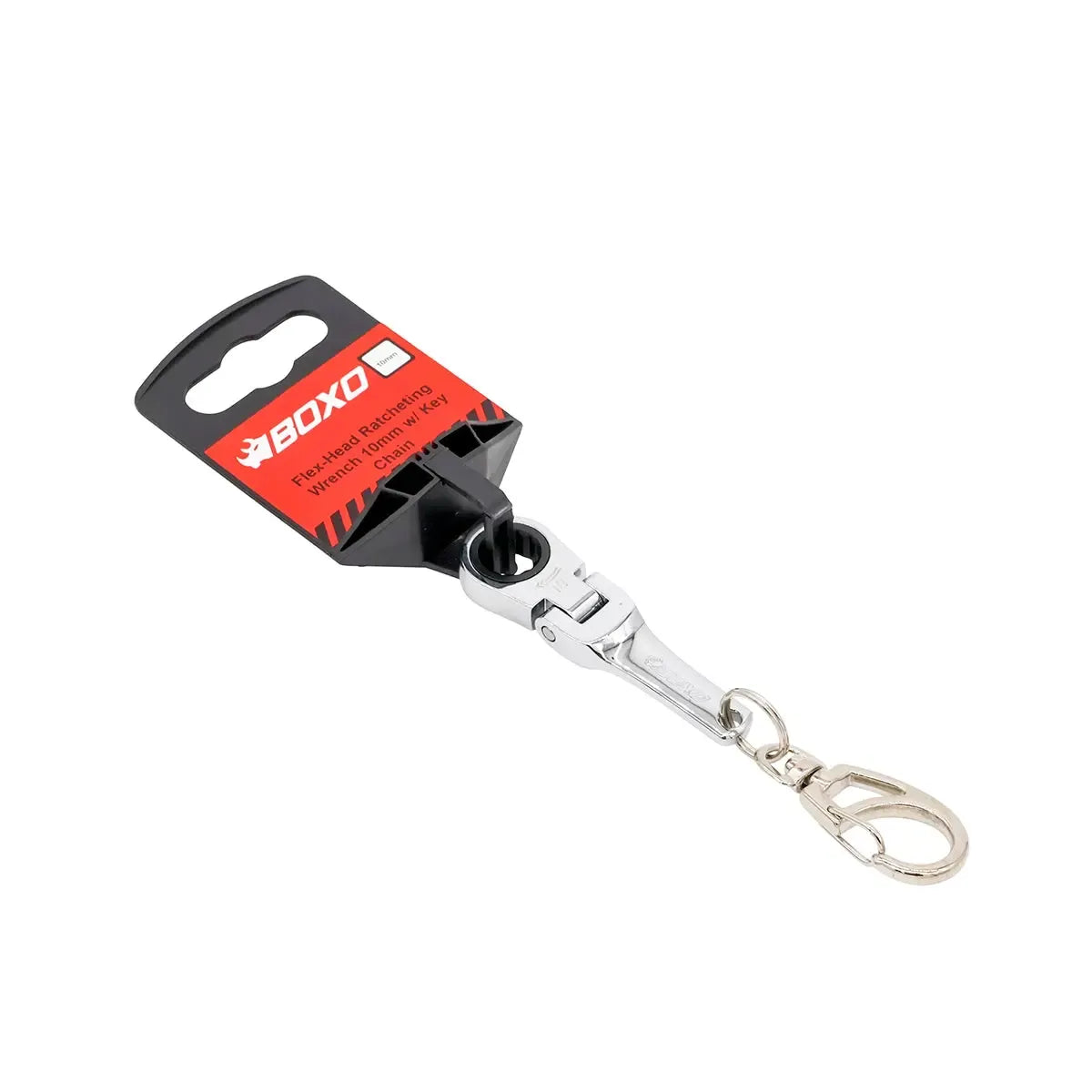 10mm Flex Head Ring Stop Reversible Ratcheting Wrench Keychain