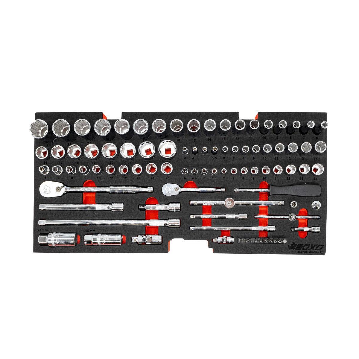 133-Piece Metric 3-Drawer Hand Carry Tool Box