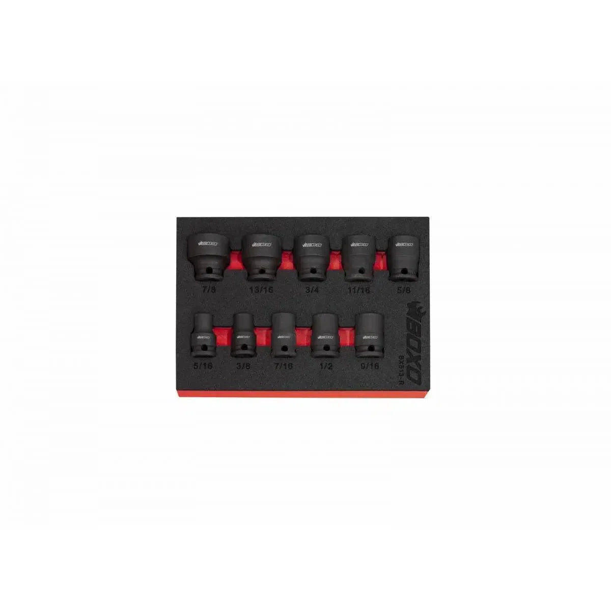 10-Piece 3/8" Dr 6-Point SAE Impact Socket Set | 1/9th EVA Foam