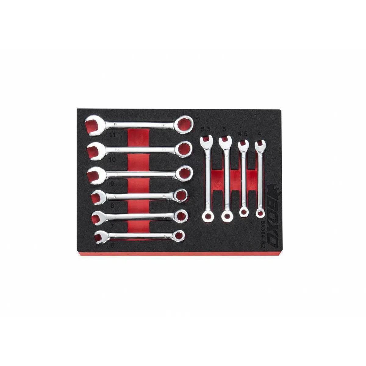 10-Piece Metric Mini Open Box End Combination Wrench Set | 1/9 Drawer EVA Foam